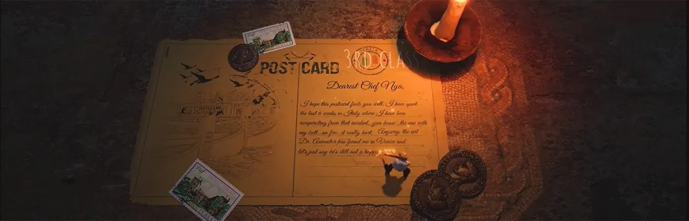 Nya and Ned Save the World - 3D Dining Postcard