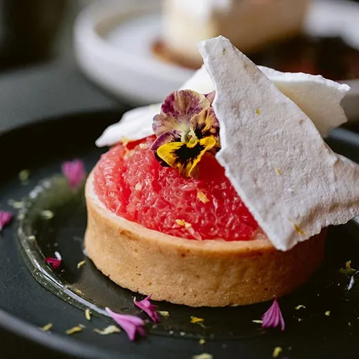 Grapefruit Tart at The Grove Restaurant Grapefruit Tart at The Grove Restaurant
